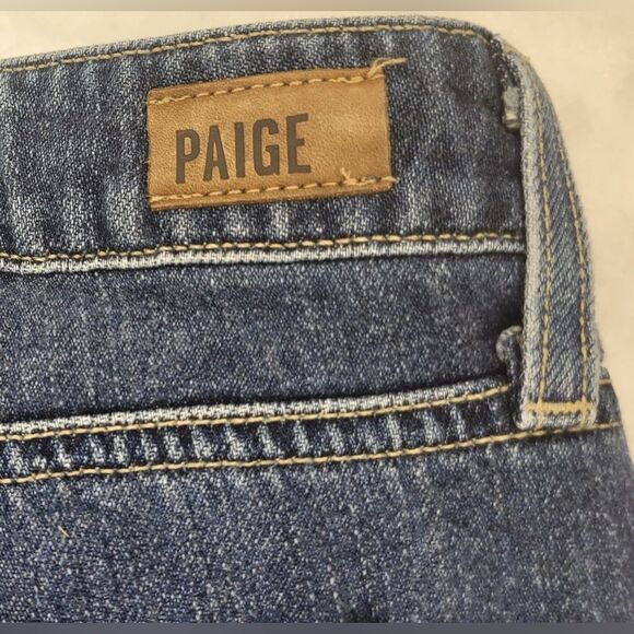 Paige Jimmy Jimmy Distressed Cuffed Denim Short Size 27 - Picture 7 of 15